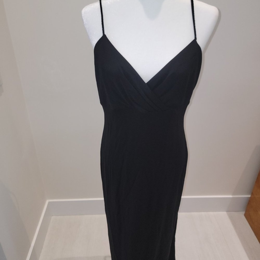 Woman's long black dress